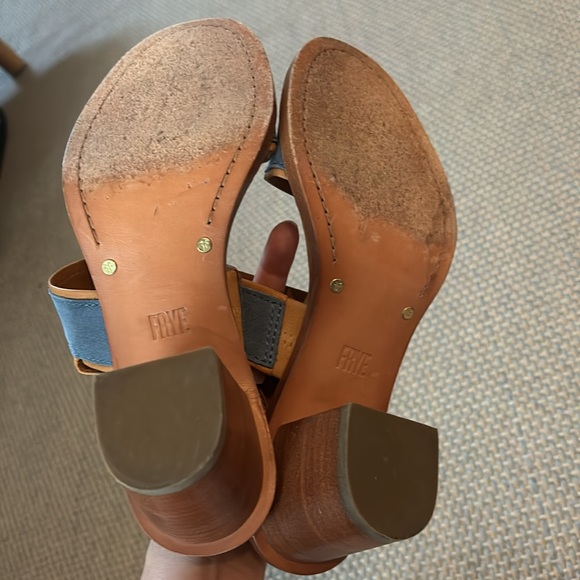 FRYE Brielle overlay sling block heal sandal, 6 - Picture 7 of 8